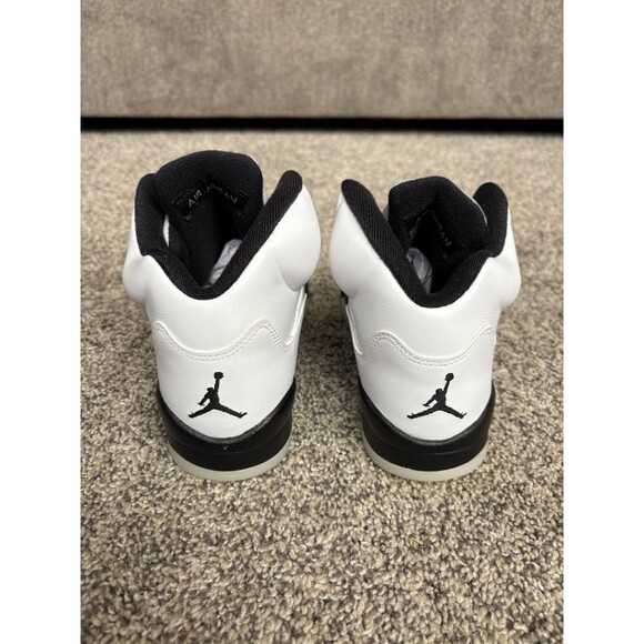 Nike Air Jordan 5 Retro White Black Size 6.5 Youth (Size 8 Women's) - Picture 5 of 10